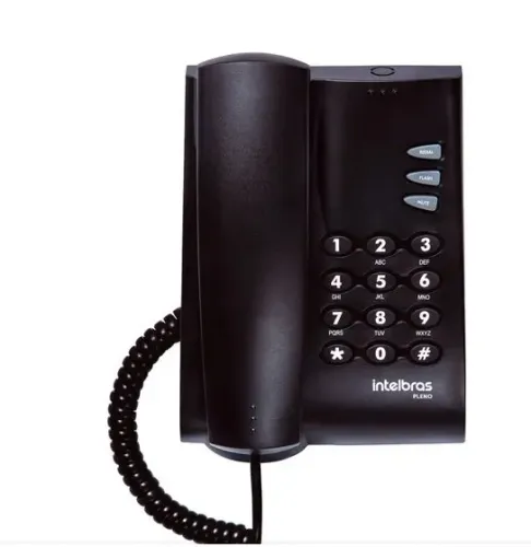Telefone com Fio Intelbras Pleno Preto