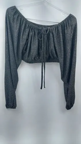 Cropped manga longa lurex/ youcom/NOVO