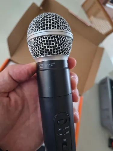 Microfone sem fio duplo