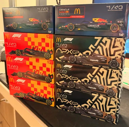 Kit 8 carrinhos f1 McDonalds