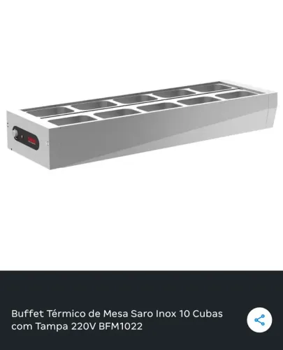 Buffet térmico aquecido