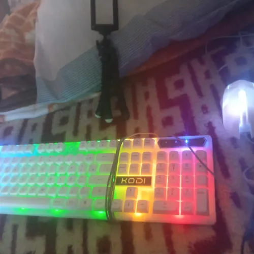 teclado semi mecânico e mouse 3200dpi rgb com dripe hub usb