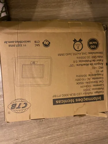 Refletor LED 300W Branco Frio IP65 Bivolt CTB - Novo | Tenho 2 Unidades