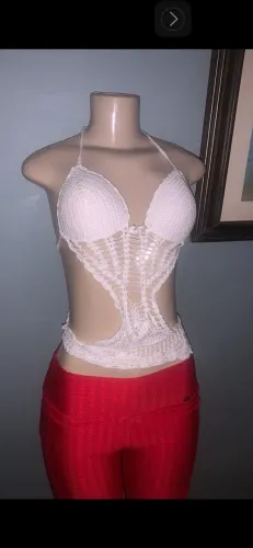 Cropped de crochê