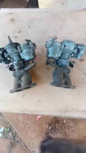 Par carburador fusca 1600 carburação dupla em ótimo estado de conservacao