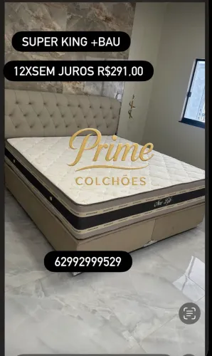 Conjunto life super king base baú mais colchão