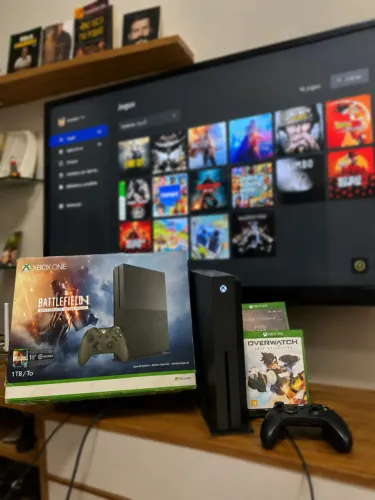 Xbox One S 1TB Battlefield 1 Special Edition (storm Grey) + caixa origina pra sair logo!