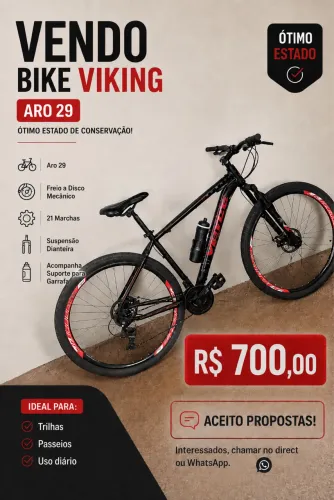 Bicicleta aro 29 marca voice e peças GTA