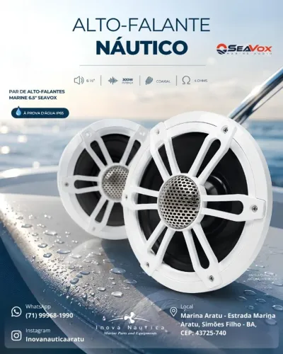 Par de Alto-Falantes Náuticos Marine 6.5" SeaVox