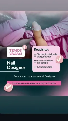 Vaga para nail designer