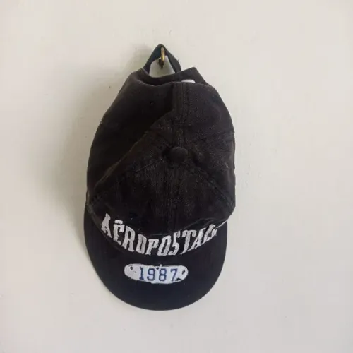 Boné strapback aba curva - aéropostale 1987 original - preto