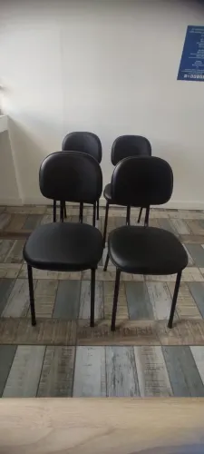 4 cadeiras secretária sem rodinha