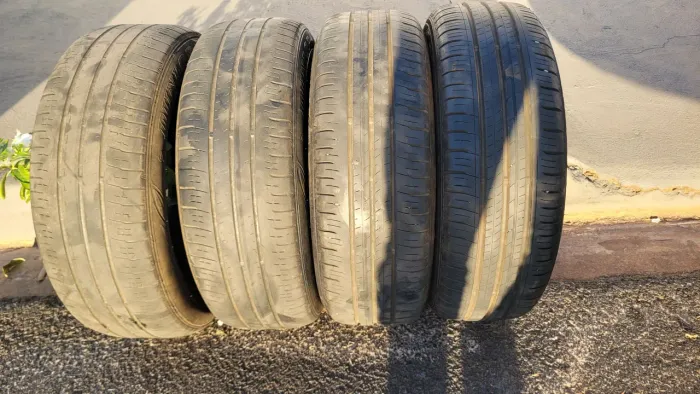 Jogo 4 pneus 165 60 15 84h Dunlop Enasave ec300 meia vida pneu aro 15