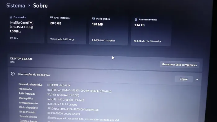 NOTEBOOK LENOVO IDEAPAD S145 15IIL