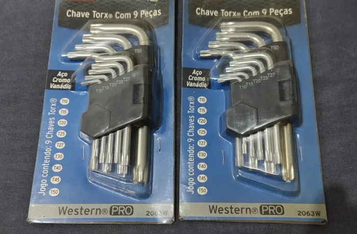 Jogo Chave Torx 9 peças curta (Cromo Vanádio)