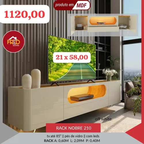 Rack nobre pra tv de até 85*, entrega e monta, super promoção