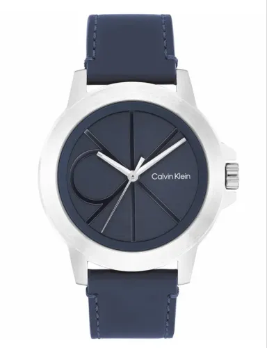 RELÓGIO CALVIN KLEIN CK RESET MASCULINO EM COURO AZUL