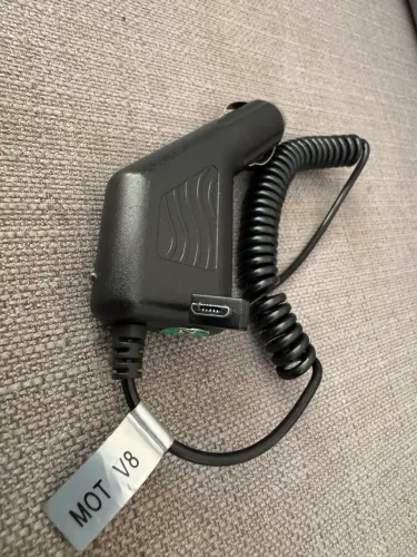 Carregador Veicular Micro Usb Cabo Espiral V8 Cor Preto