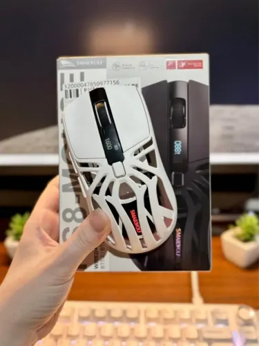 Mouse Gamer SmailWolf RS8 Branco - Bluetooth e 2.4G [NOVO]