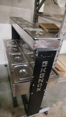 Buffet Self-Service + Saladeira Ekenox 12 Cubas Quente/Frio - 220V