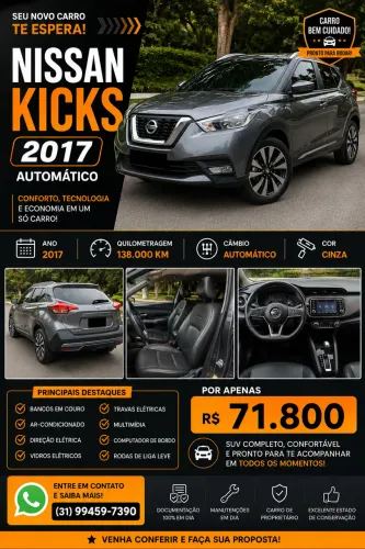 Nissan Kicks SL 1.6 16V Flexstar 5P Aut. 2017