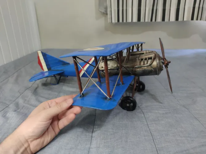 (muito barato) Avião de metal artesanal para colecionador ou decoração