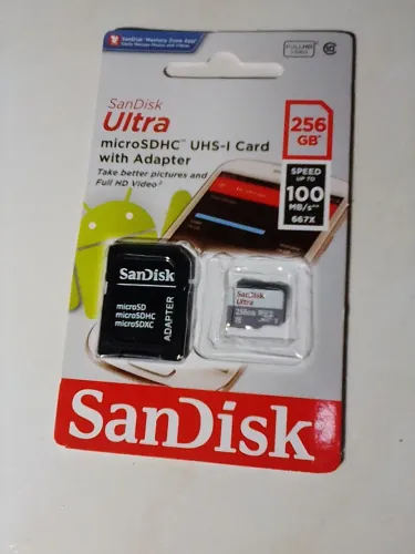 Memória cartão micro SD de 256 GB para celulares entre outros aparelhos