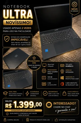 Notebook usado apenas 2 vezes