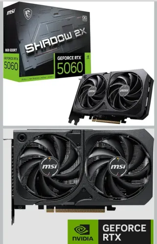 Placa de vídeo RTX 5060 MSI 8 GB