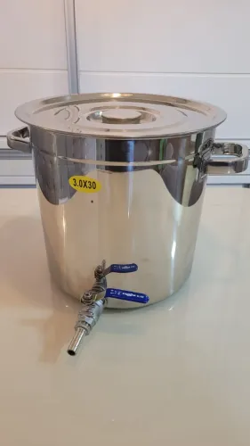 Panelão Caldeirão De Inox 20 Litros 30x30cm C/ Torneira
