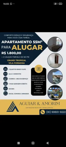Aluguel apartamento no Grand Tropical Anápolis