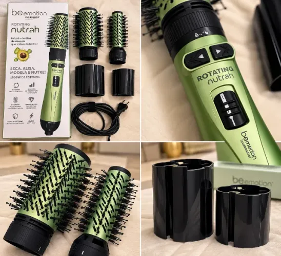 Escova Rotativa Polishop Be Emotion Rotating Nutrah 1000W Bivolt + Acessórios