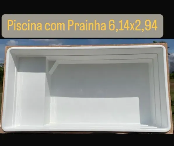 Piscina de fibra instalada ( com kit filtrante ) 6 metros com Led