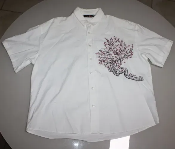 derschutze camisa de botão blossom