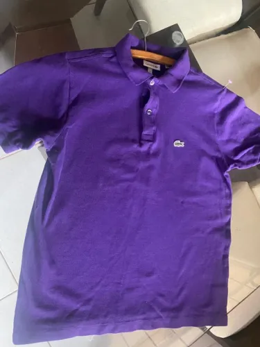 camisa Polo Masculina Lacoste Cor Roxa Tamanho 16