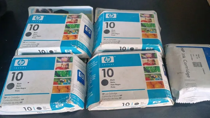 KIT 05 CARTUCHOS HP 10 CÓDIGO 4844A VENCIDOS