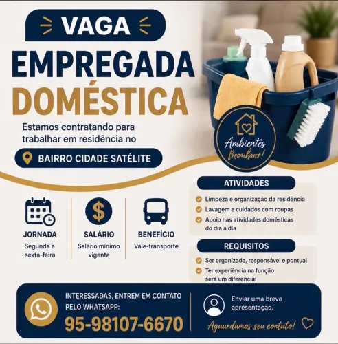 Empregada doméstica Cidade Satélite 