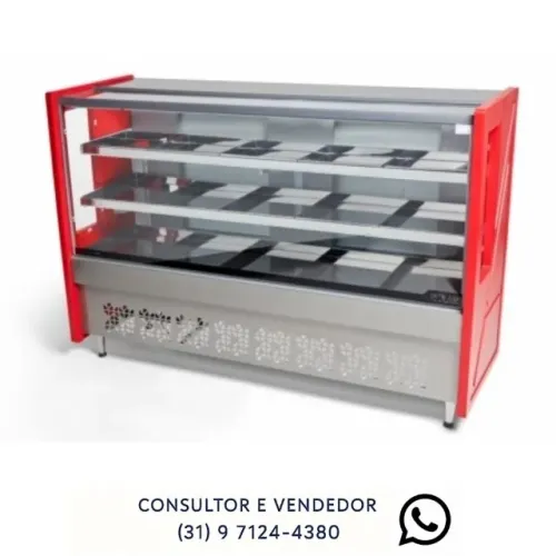 Balcão de Açougue 1,75M Avícola Vermelho Polar