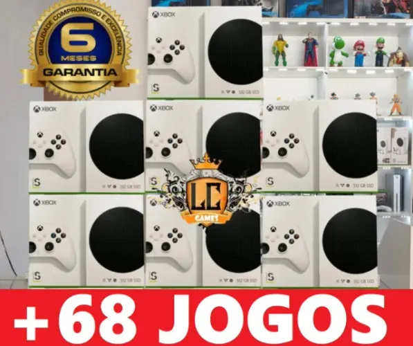XBOX SERIES S 512GB 4K + 68 JOGOS + O6 MESES GARANTIA ( LOJA FISICA )