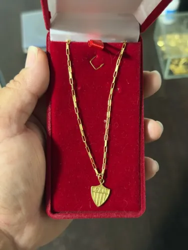 Cordão de ouro 750k Cartier tijolinho diamantada