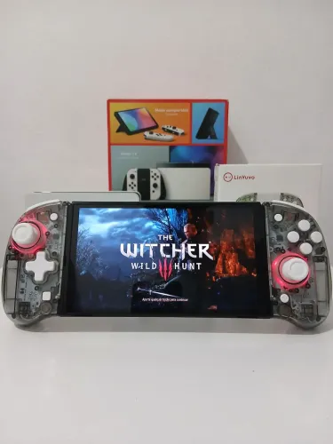 Nintendo Switch Oled + Jogos e Controle Ergonômicos