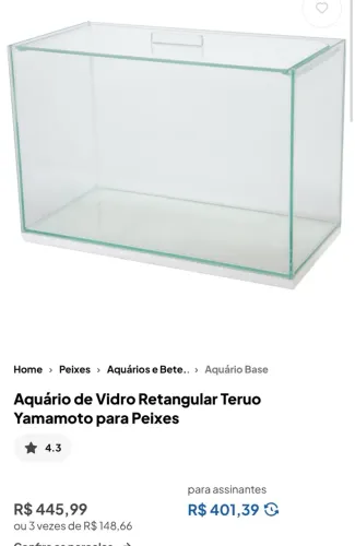 Aquários 72 litros - NOVO