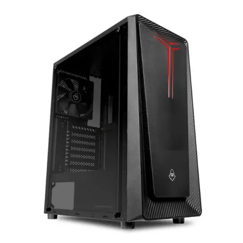 Gabinete Gamer Mancer Crusader, Mid-Tower, Lateral de Vidro, Preto, Seminovo
