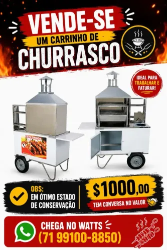 Carrinho de churrasco em bom estado de conservação