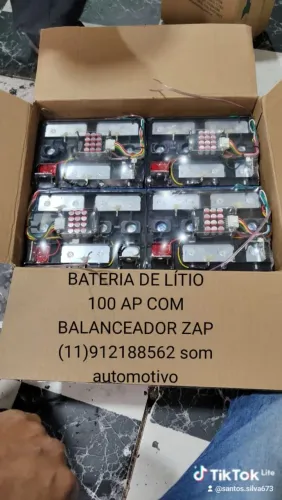 BATERIA ? LITIO 100 AP COM BALANCEADOR SOM AUTOMOTIVO 