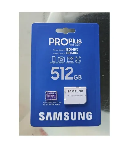 Cartão de Memória Samsung 512gb Micro Sd Pro Plus