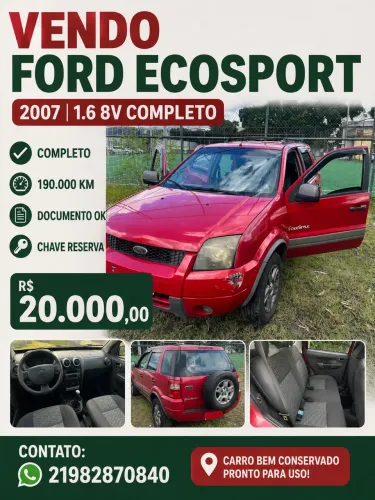 Ford Ecosport XLT 1.6/ 1.6 Flex 8V 5P 2007