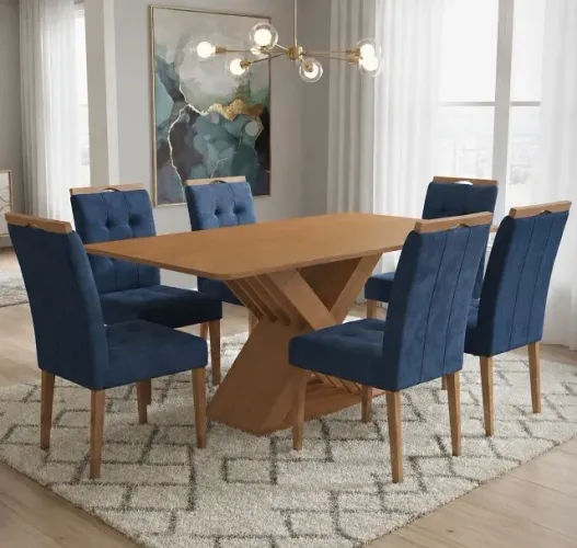 Conjunto de Jantar Ravena 6 Lugares