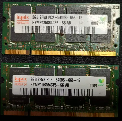 Kit 4GB Memoria DDR2  2x2GB par casado HYNIX 6400S Usadas Testadas e funcionando