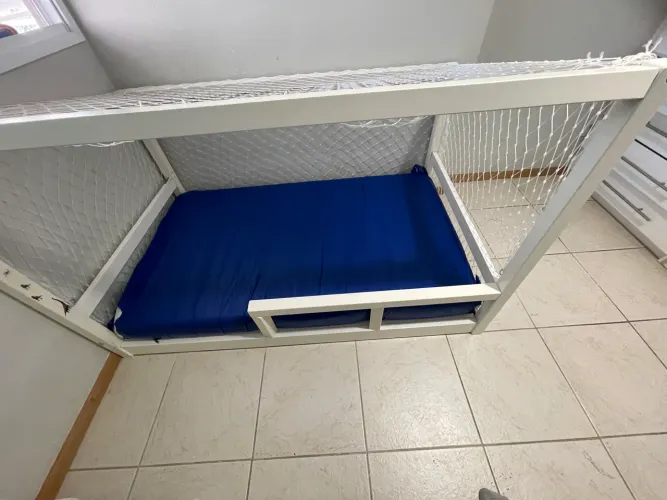 Cama menino montessoriana futebol gol trave 